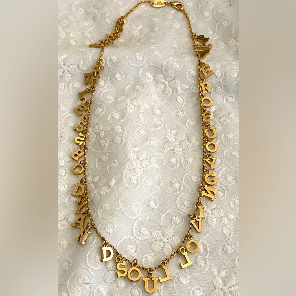 NYC DESIGNER LEE ANGEL “BREATHLESS BODY AND SOUL LOVING YOU FOREVER” NECKLACE